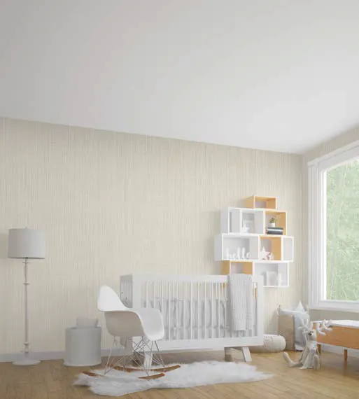 Dormitorio infantil con muro tejido