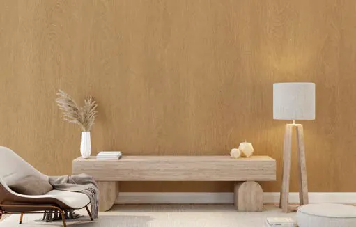 Muro en madera clara