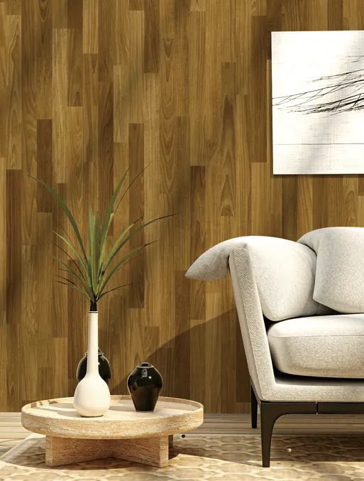 Muro de tablas de madera