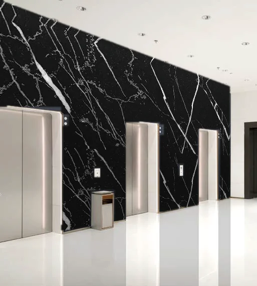 Hall de ascensores con Marquina Negro HG/HF 5123